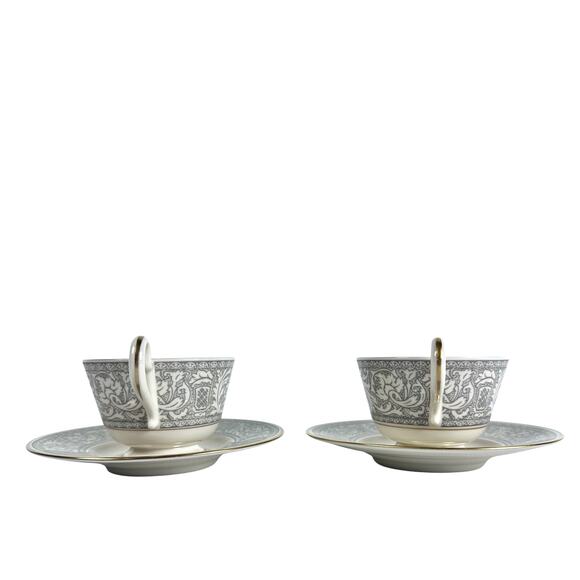 Franciscan Grey Renaissance Cup/Saucer Masterpiece & Gladding McBean-Set of 2 - Picture 7 of 12